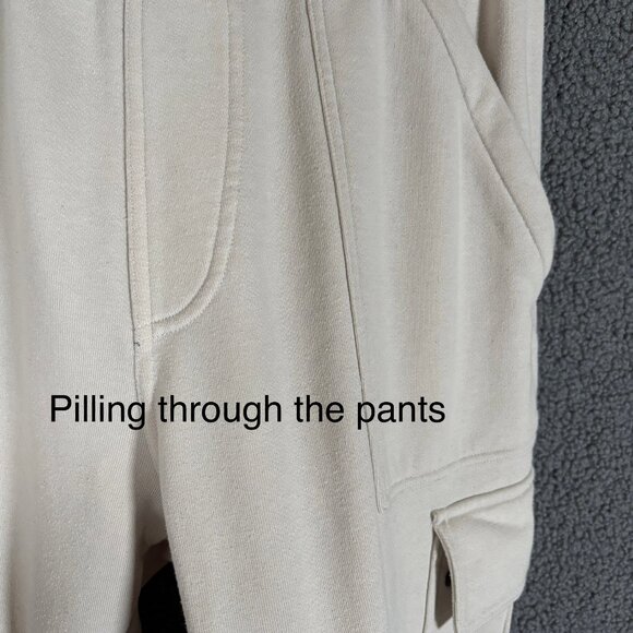 Alo Yoga Highline Cargo Pants Sweatpants - Women's Size M - Cream - Picture 4 of 10